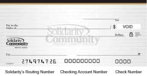 Routing Number | Solidarity Community Federal Credit Union